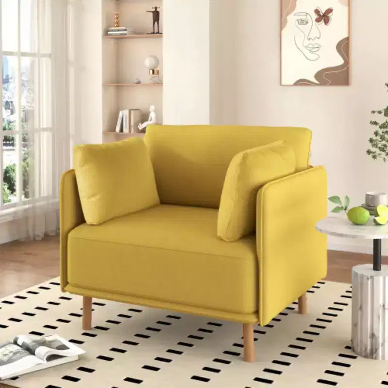 Poltrona Accent 39: Cuscini Morbidi, Braccioli Eleganti, Gambe in Legno - Accogliente per Soggiorno, Camera da Letto, Ufficio