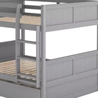 Letto a castello in legno Full Over Full con letto estraibile singolo