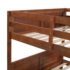 Letto a castello in legno Full Over Full con letto estraibile singolo