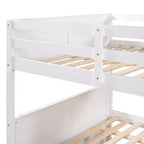 Letto a castello in legno Full Over Full con letto estraibile singolo