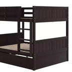 Letto a castello in legno Full Over Full con letto estraibile singolo