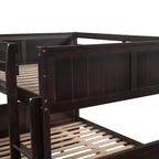 Letto a castello in legno Full Over Full con letto estraibile singolo