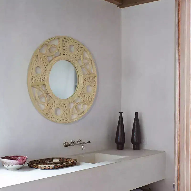 Specchio da Parete Rotondo Decorativo Moderno Design Elegante e Contemporaneo