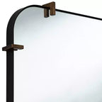 Specchio da parete Radius 24 x 38 nero con bordo arrotondato