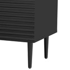 70W Set di 2 Madie Moderne Minimaliste Supporto TV Consolle TV Credenza con Anta Geometrica e Ripiano Regolabile