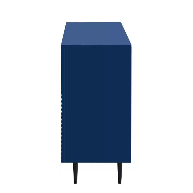 70W Set di 2 Madie Moderne Minimaliste Supporto TV Consolle TV Credenza con Anta Geometrica e Ripiano Regolabile