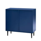 70W Set di 2 Madie Moderne Minimaliste Supporto TV Consolle TV Credenza con Anta Geometrica e Ripiano Regolabile