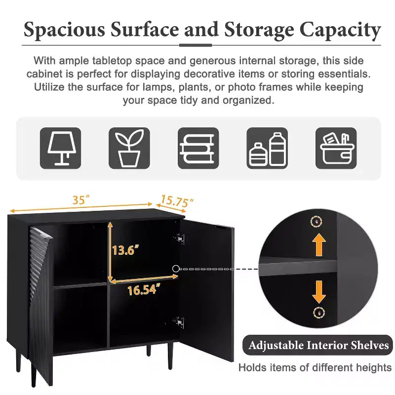 70W Set di 2 Madie Moderne Minimaliste Supporto TV Consolle TV Credenza con Anta Geometrica e Ripiano Regolabile