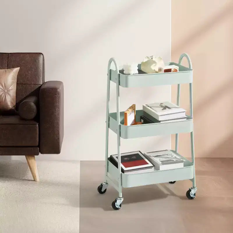 Carrello da Stoccaggio a 3 Livelli, Carrello Mobile Premium in Metallo con Ruote Bloccabili, Organizzatore Definitivo per Ogni Stanza della Casa