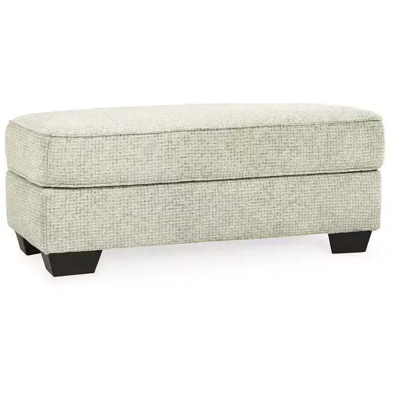 Poggiapiedi Monaghan Ottoman, rivestito in ciniglia color arenaria per il soggiorno