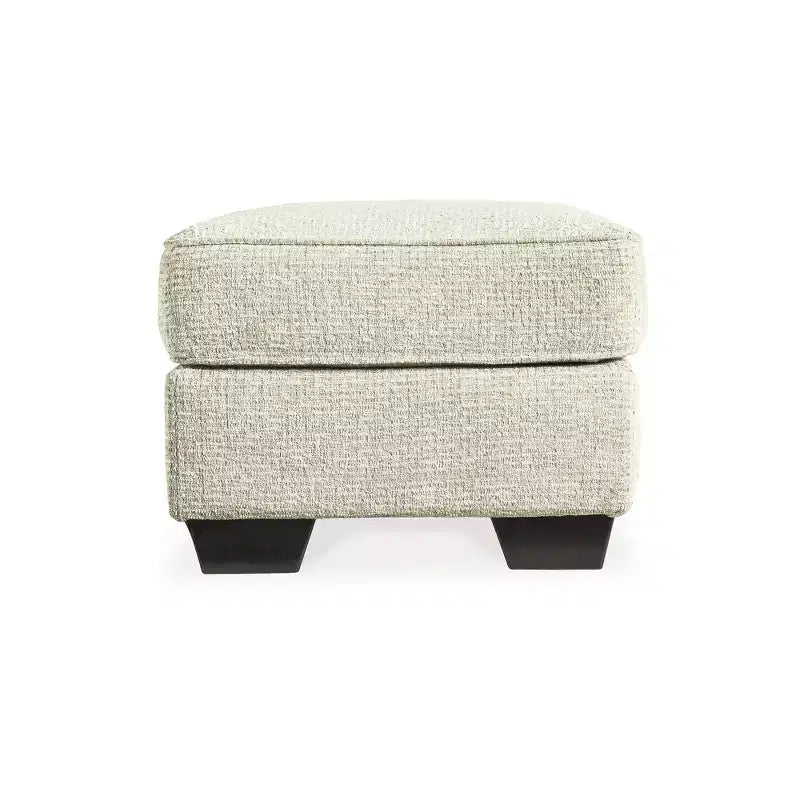 Poggiapiedi Monaghan Ottoman, rivestito in ciniglia color arenaria per il soggiorno