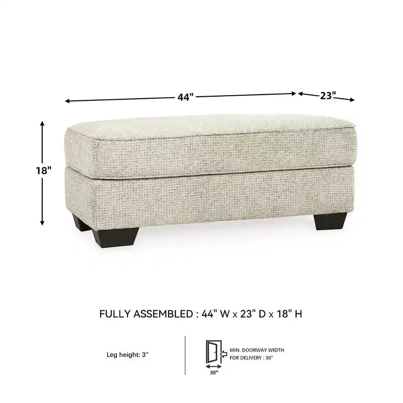 Poggiapiedi Monaghan Ottoman, rivestito in ciniglia color arenaria per il soggiorno