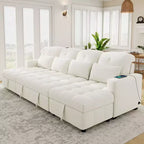 Divano Moderno Oversize a U 110 Divano Sezionale Versatile con Chaise Longue e Porte USB
