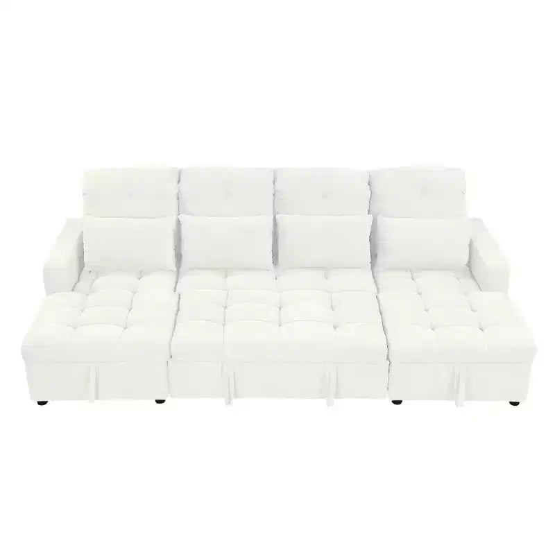 Divano Moderno Oversize a U 110 Divano Sezionale Versatile con Chaise Longue e Porte USB