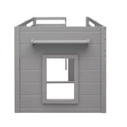 Letto a soppalco moderno, dimensioni singole, con mobiletto e mensola, 77.4L x 40.5W, Progettato per la vostra sicurezza