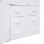 Letto a soppalco moderno, dimensioni singole, con mobiletto e mensola, 77.4L x 40.5W, Progettato per la vostra sicurezza