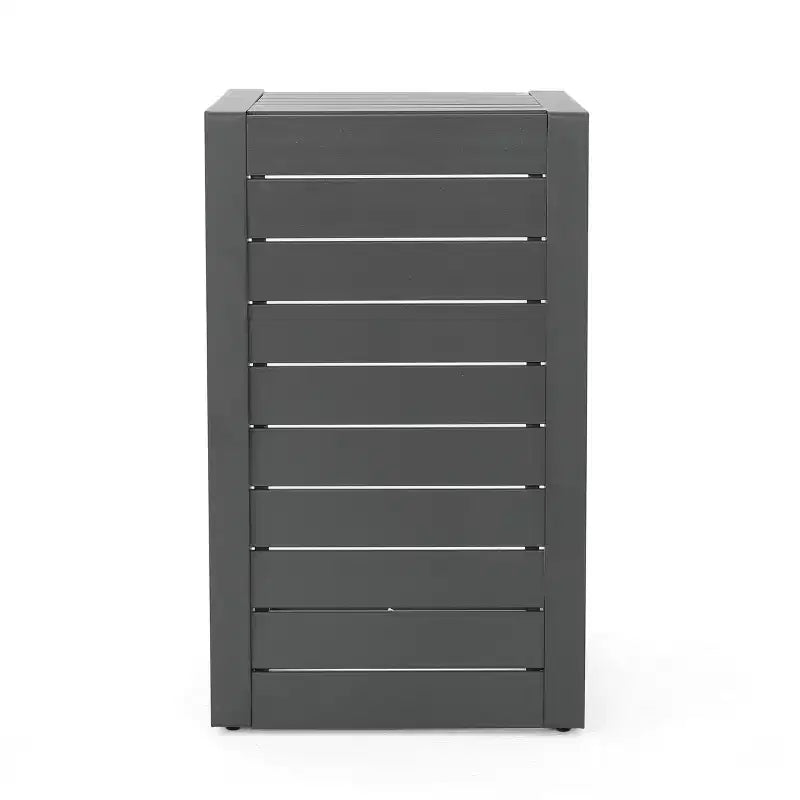 Tavolino d'appoggio Tavolino laterale moderno in alluminio alla moda con contenitore Grigio