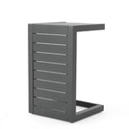 Tavolino d'appoggio Tavolino laterale moderno in alluminio alla moda con contenitore Grigio