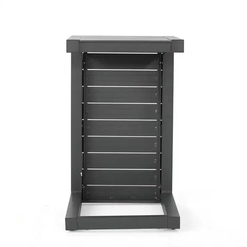Tavolino d'appoggio Tavolino laterale moderno in alluminio alla moda con contenitore Grigio