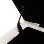 Contenitore panca moderna Linfield con rivestimento in tessuto Bouclé