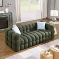 Luxurious White Boucle Sofa: 3-Seater, Ergonomic, 84.3 Length