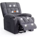 Rotating Lounge Chair, High Cushioned Living Room Chair with Oversized Foot Pedals