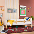 Divertente lettino singolo con spondine di sicurezza per bambini