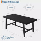 Tavolo da pranzo industriale per 4-6 persone, tavolo da cucina lungo 160 cm in legno con robusta struttura in metallo e finitura marrone rustico - Posti a sedere per 4 rettangolari