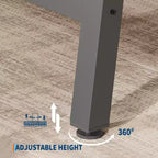 Tavolo da pranzo industriale per 4-6 persone, tavolo da cucina lungo 160 cm in legno con robusta struttura in metallo e finitura marrone rustico - Posti a sedere per 4 rettangolari