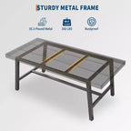 Tavolo da pranzo industriale per 4-6 persone, tavolo da cucina lungo 160 cm in legno con robusta struttura in metallo e finitura marrone rustico - Posti a sedere per 4 rettangolari