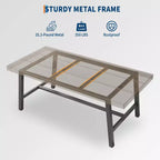 Tavolo da pranzo industriale per 4-6 persone, tavolo da cucina lungo 160 cm in legno con robusta struttura in metallo e finitura marrone rustico - Posti a sedere per 4 rettangolari