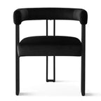 Set tavolo da pranzo allungabile da 47-83" per 8 persone, tavolo nero e 8 poltrone in velluto con eleganti gambe in metallo, ideale per riunioni