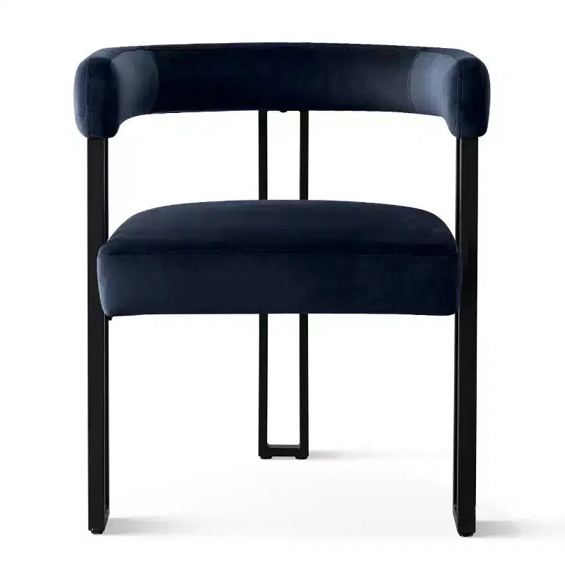 Set tavolo da pranzo allungabile da 47-83" per 8 persone, tavolo nero e 8 poltrone in velluto con eleganti gambe in metallo, ideale per riunioni