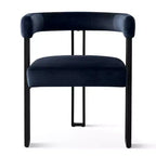 Set tavolo da pranzo allungabile da 47-83" per 8 persone, tavolo nero e 8 poltrone in velluto con eleganti gambe in metallo, ideale per riunioni