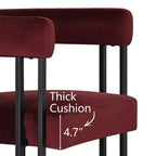 Set tavolo da pranzo allungabile da 47-83" per 8 persone, tavolo nero e 8 poltrone in velluto con eleganti gambe in metallo, ideale per riunioni
