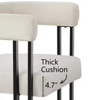 Set tavolo da pranzo allungabile da 47-83" per 8 persone, tavolo nero e 8 poltrone in velluto con eleganti gambe in metallo, ideale per riunioni