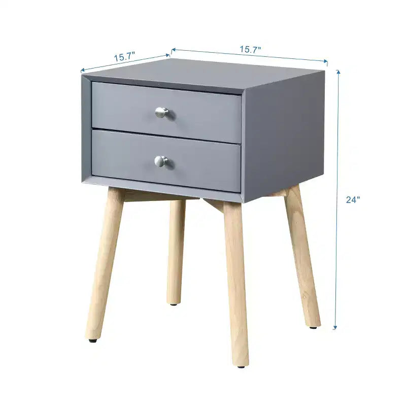 Comodino Elvion moderno a due cassetti
