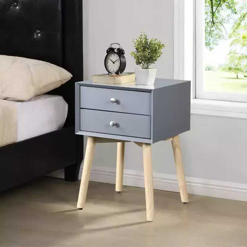 Comodino Elvion moderno a due cassetti