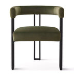 Set tavolo da pranzo allungabile da 120-210 cm per 4 persone, tavolo nero e 4 sedie da pranzo imbottite in velluto con gambe in metallo, stile moderno