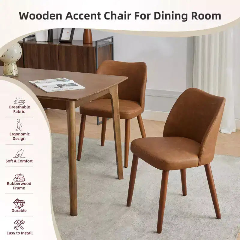 Sedie da pranzo set di 2, sedie moderne in lino per cucina con gambe in metallo, schienale alato e cuscini spessi, piedini regolabili per sala da pranzo, camera da letto, soggiorno