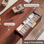 Cassettiera a 9 cassetti per camera da letto, cassettiere larghe 154 cm con profilo curvo, cassetti in legno scanalato, cassettiera moderna per soggiorno