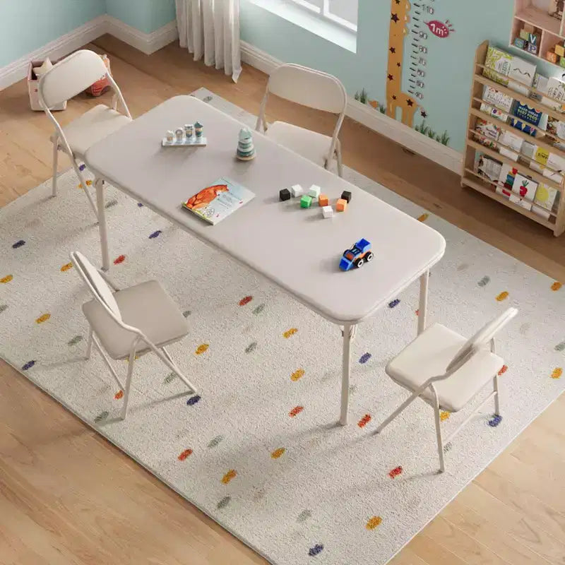 Tavolo Pieghevole Imbottito per Bambini, Leggero, Richiudibile, Nessun Montaggio Richiesto, per Sala Giochi, Pranzo, (Solo un Tavolo)