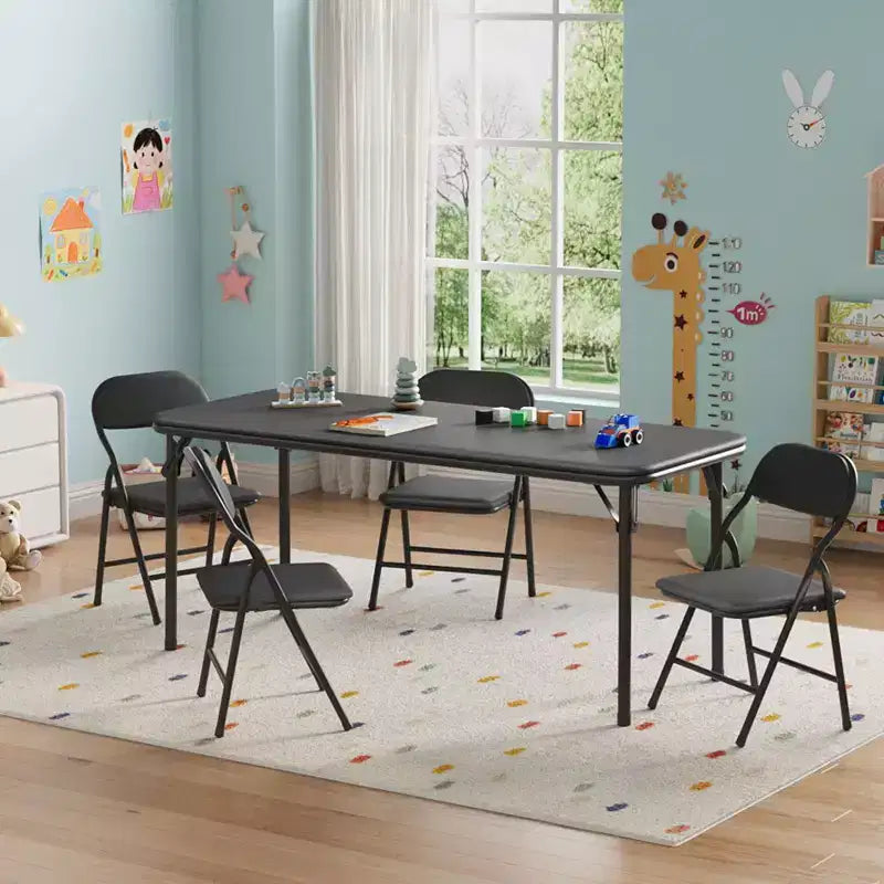 Tavolo Pieghevole Imbottito per Bambini, Leggero, Richiudibile, Nessun Montaggio Richiesto, per Sala Giochi, Pranzo, (Solo un Tavolo)