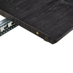 Tavolo da pranzo allungabile con piano in MDF e gambe in metallo, per sala da pranzo, ufficio o tavolino da caffè