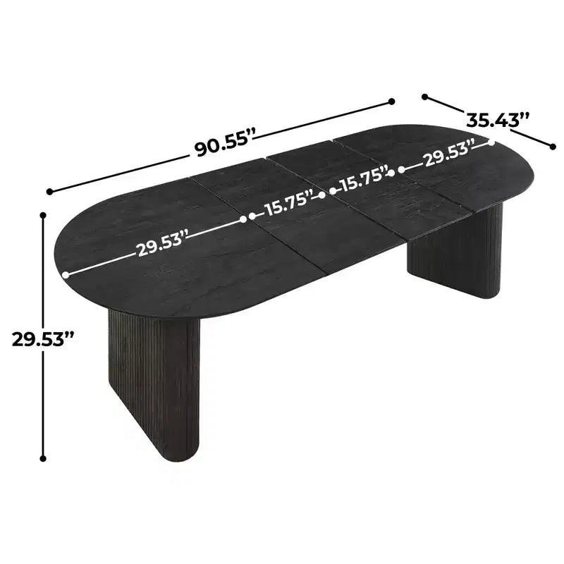 Tavolo da pranzo allungabile con piano in MDF e gambe in metallo, per sala da pranzo, ufficio o tavolino da caffè