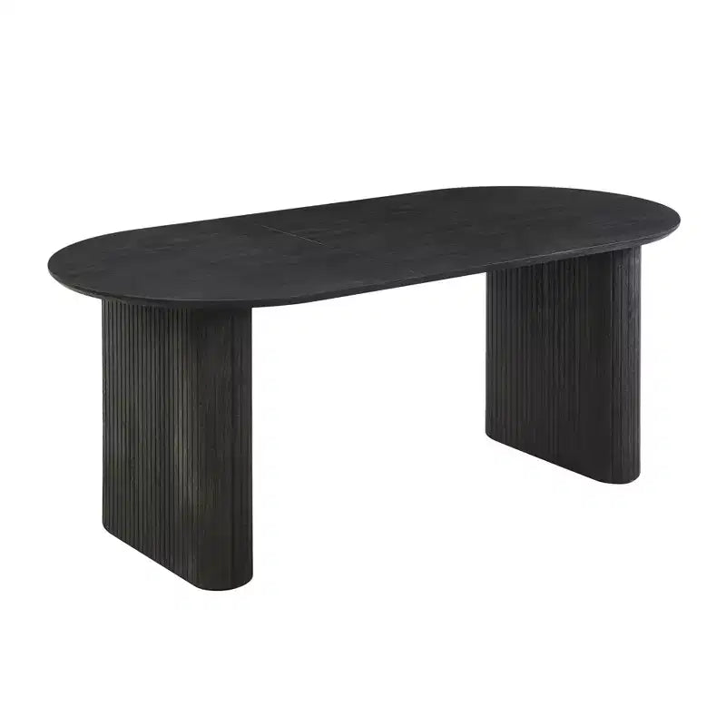Tavolo da pranzo allungabile con piano in MDF e gambe in metallo, per sala da pranzo, ufficio o tavolino da caffè