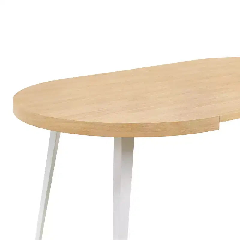 Tavolo da Pranzo Allungabile con Gamba in Metallo e Piano in MDF, 100/140/180x100x75cm, Finitura Rovere, Multiuso