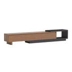 Mobile TV allungabile da 200-260 cm con 3 cassetti, design frontale strutturato e console multimediale moderna per soggiorno
