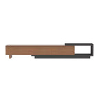 Mobile TV allungabile da 200-260 cm con 3 cassetti, design frontale strutturato e console multimediale moderna per soggiorno