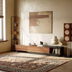 Mobile TV allungabile da 200-260 cm con 3 cassetti, design frontale strutturato e console multimediale moderna per soggiorno